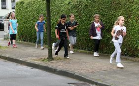 Schüler beim Sponsorenlauf